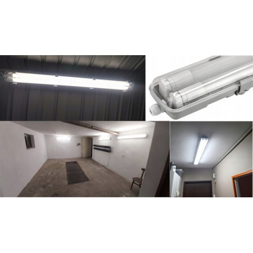 Oprawa hermetyczna 120 cm Lampa LED natynkowa Świetlówki IP65