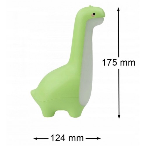 Lampka Nocna LED Dinozaur dla dzieci Bezprzewodowa Biała Ciepła Kabel USB