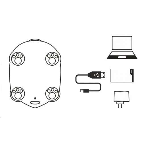 Lampka Nocna LED Dinozaur dla dzieci Bezprzewodowa Biała Ciepła Kabel USB