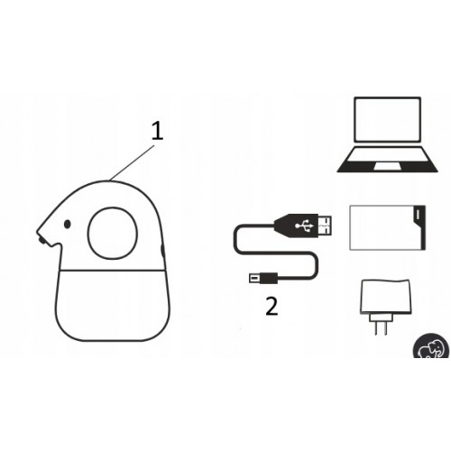 DOZOWNIK DO MYDŁA BEZDOTYKOWY APLIKATOR MYDŁA SŁONIK DLA DZIECI USB