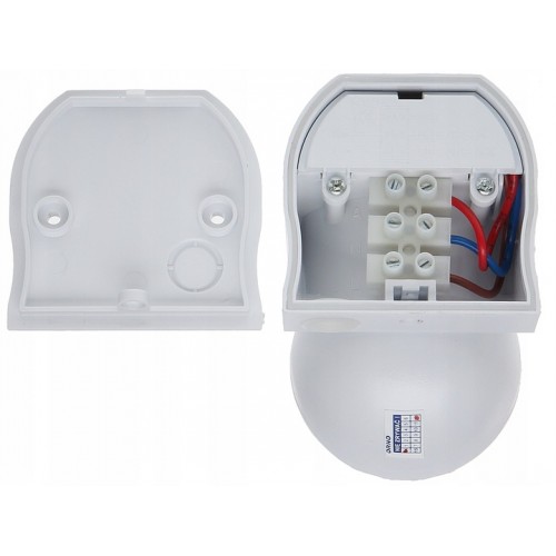 Czujnik Ruchu Regulacja Pion Poziom Zewnętrzny  180st LED 1200W Natynkowy biały