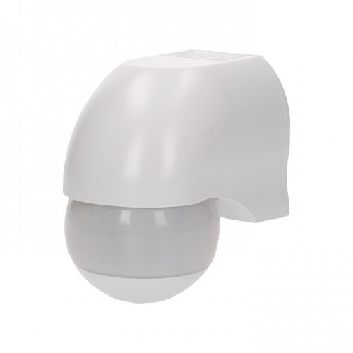 Czujnik Ruchu Regulacja Pion Poziom Zewnętrzny  180st LED 1200W Natynkowy biały