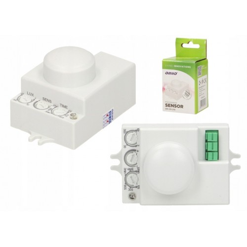 CZUJNIK RUCHU ZMIERZCHU MIKROFALOWY MINI DO LED ORNO OR-CR-216