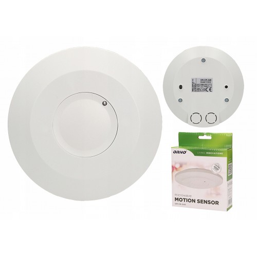 Mikrofalowy Sufitowy Czujnik Ruchu Ultra Płaski Natynkowy LED 360 st. 8m