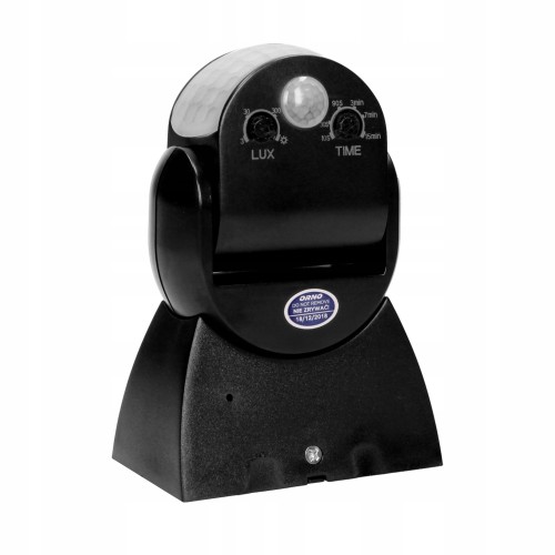 Czujnik Ruchu PIR LED Dwa Sensory Hermetyczny 180/360st 1200W IP65 Czarny