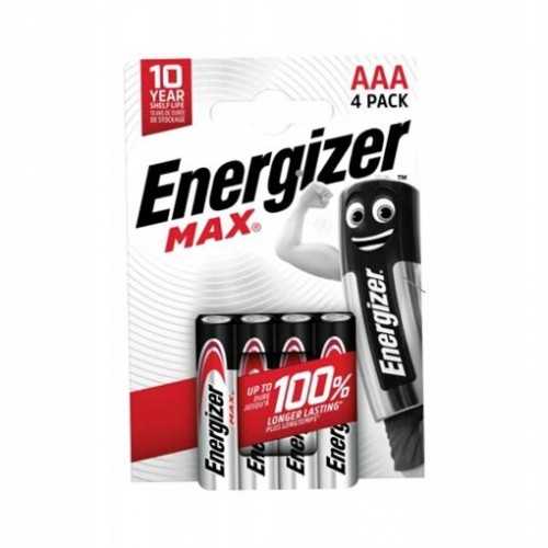 Bateria alkaliczna ENERGIZER MAX AAA LR3 R3 4 sztuki