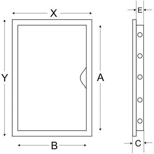 DRZWICZKI REWIZYJNE PLASTIKOWE BIAŁE AIRROXY 20 x 30 cm ABS