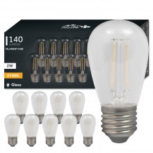 ŻARÓWKA LED E27 Filament OZDOBNA 2W do girland do ogrodu 10 sztuk