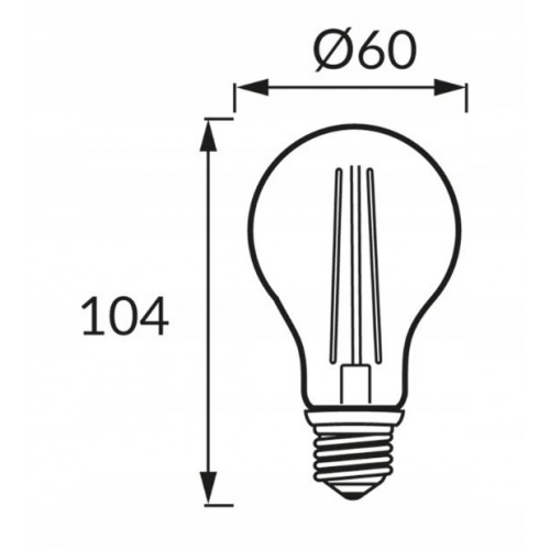 Żarówka LED classic filament ERSTE E27 1050lm 8W neutralna