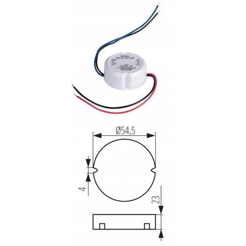 Zasilacz LED Elektroniczny do Taśm LED Do Puszki Circo 12V DC 15W