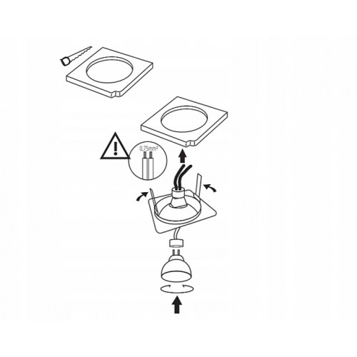 Oczko Halogenowe LED Oprawa Sufitowa Ruchoma LUTO 10W Biała KANLUX