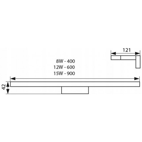 Lampa Nad Lustro LED Oprawa ścienna ASTEN 15W Biała neutralna 90cm KANLUX