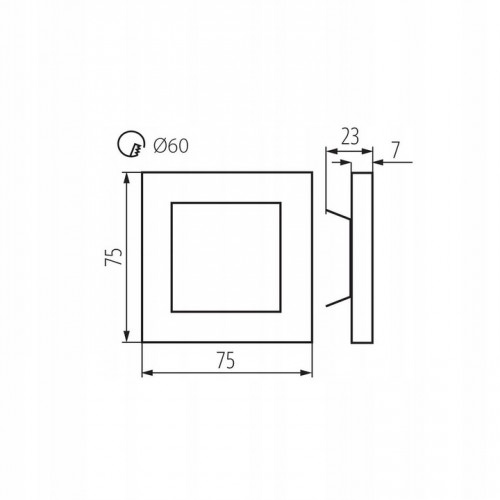 Lampa Oprawa Schodowa LED APUS 12V Biała Neutralna 4000K 14lm KANLUX