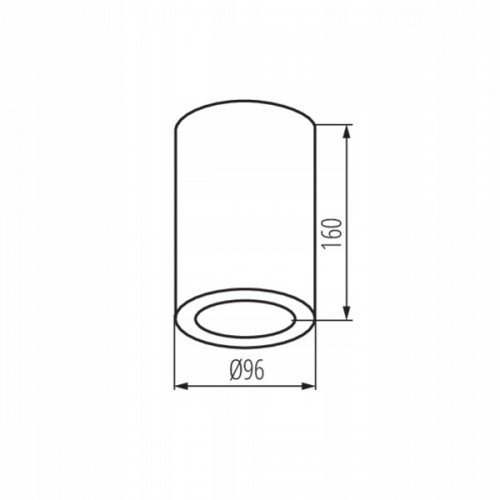 Lampa Sufitowa LED Tuba Spot Hermetyczna AQILO E27 Duży Gwint IP65 Biała