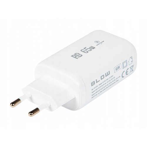 ŁADOWARKA SIECIOWA SZYBKA USB 2xUSB-C 65W SZYBKA QC4+ PD