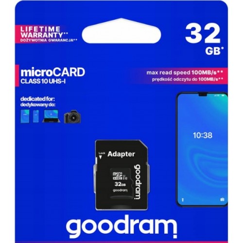 Karta pamięci microSD 32GB Goodram z adapterem TGD-M1AA0320R12