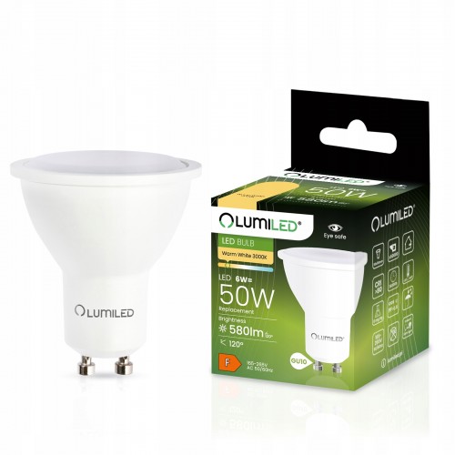 Żarówka LED GU10 6W 60W 580lm 3000K ciepła