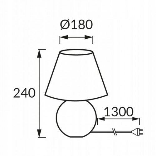 Lampka stołowa biurkowa nocna klasyczna GALA E14 czarna