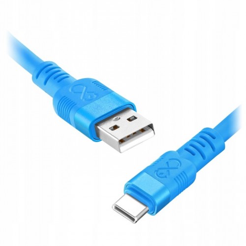 Kabel USB-A - USB-C eXc WHIPPY Pr, 0.9M, 60W, szybkie ładowanie kolor mix