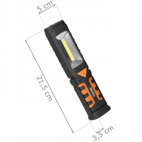 LAMPA LATARKA WARSZTATOWA LED 3W AKUMULATOR MAGNES