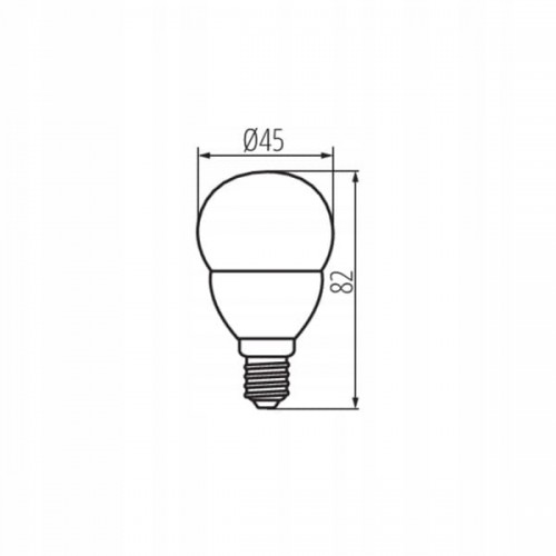 Żarówka LED Kulka E14 Mały Gwint G45 6,5W  60W Biała Ciepła 3000K Miledo