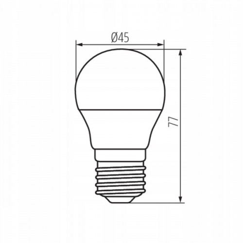 Żarówka LED Kulka E27 Duży Gwint G45 4,9W  40W Biała Neutralna Miledo