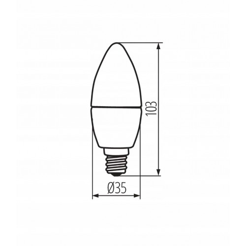 KANLUX miLEDo Żarówka C35 N 6,5W E14-NW 31308