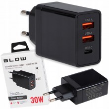 SZYBKA ŁADOWARKA SIECIOWA KOSTKA 2x USB A TYP C PD 30W UNIWERSALNA