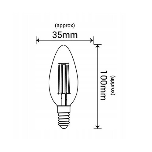 Żarówka dekoracyjna LED GOLD 5,5W E14 230V 2700K