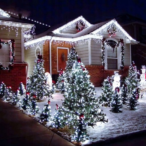 Lampki Choinkowe 500 LED Zimny Biały Światełka na Choinkę Świąteczne 40m