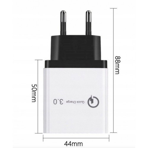 Ładowarka Sieciowa Kostka Do Ładowania Telefonu Szybka QC 3.0 4x USB