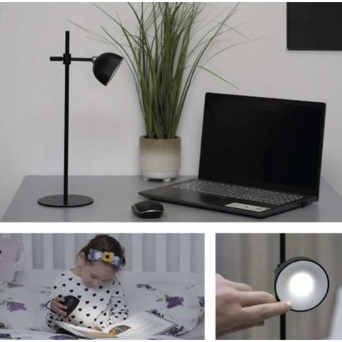 Lampka Biurkowa LED Nocna Szkolna Uchwyt Magnes z ściemniaczem USB