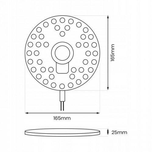 Wkład do Plafonu MODUŁ LED Magnetyczny 20W 16cm 230V 2050lm Neutralny