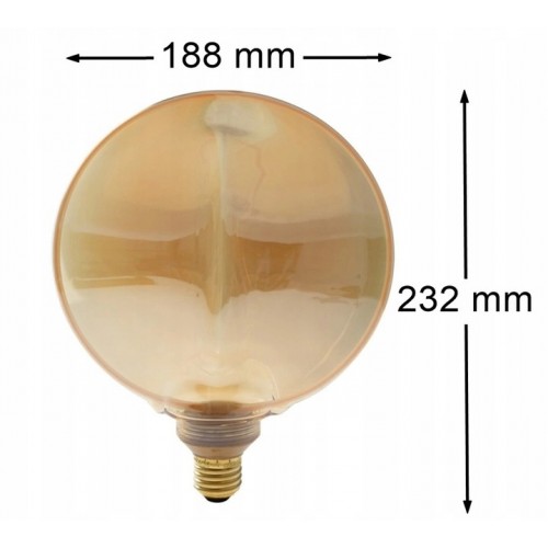 Żarówka LED Kula Ozdobna Dekoracyjna 4W 200lm E27 G188 Ciepła Bursztyn