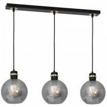 Lampa wisząca OMEGA BLACK/GOLD 3xE27 3-punktowa nowoczesna glamour kula