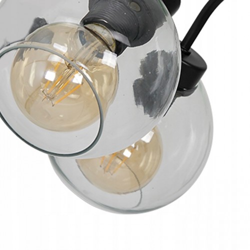 Lampa sufitowa SOFIA CLEAR 5xE27 pająk kulisty klosz elegancka 5-punktowa