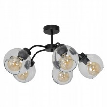 Lampa sufitowa SOFIA CLEAR 5xE27 pająk kulisty klosz elegancka 5-punktowa