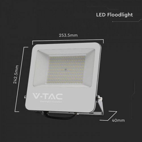 Naświetlacz LED SMD 100W 4000K Czarna 160lm/W IP65