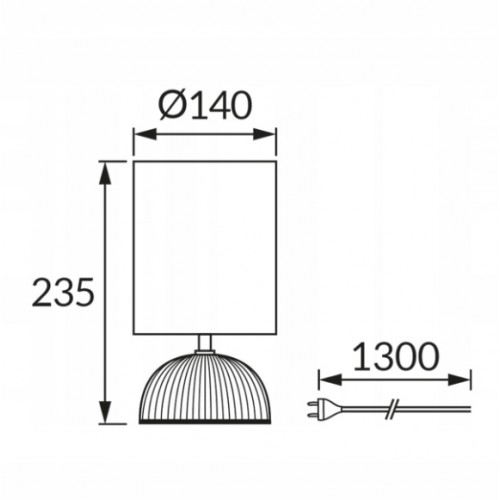 LAMPKA STOŁOWA BIURKOWA ZEFIR PASMA E14 BROWN