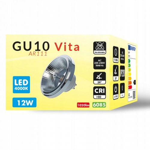 Żarówka LED GU10 AR111 12W 4000K biały neutralny COB 230V halogenowa