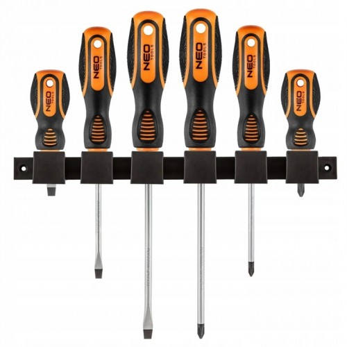 ZESTAW ŚRUBOKRĘTÓW wkrętaków z magnesem 6szt. 04-193 + UCHWYT TPR+ABS NEO