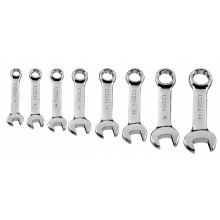 Klucze płasko oczkowe 8-19 mm krótkie 8 sztuk ETUI NEO TOOLS