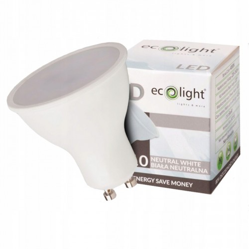 Żarówka led smd gu10 230v 10w (75w) 900lm neutralna biała