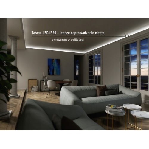 Taśma LED 120 LED/m 12V 8W/m SMD 2835, 600 LED BIAŁA NEUTRALNA