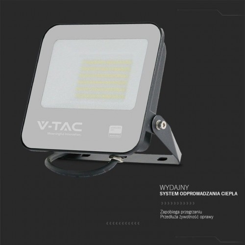 Projektor LED V-TAC 50W 100Lm/W SAMSUNG CHIP Czarny VT-44055 6500K 4270lm