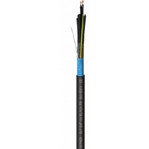 Przewód sterowniczy BiT 500 (St) BLACK FR 300/500V 4x2x1 SB2586  1m