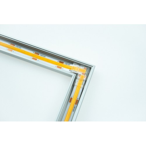 Złączka LED PRO kątowa samozaciskowa taśma COB, 8mm narożna pin