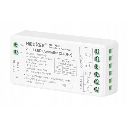Sterownik strefowy Miboxer MiBoxer KONTROLER 12-24V 12A RF MONO/CCT