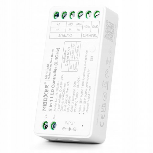 Sterownik strefowy Miboxer MiBoxer KONTROLER 12-24V 12A RF MONO/CCT