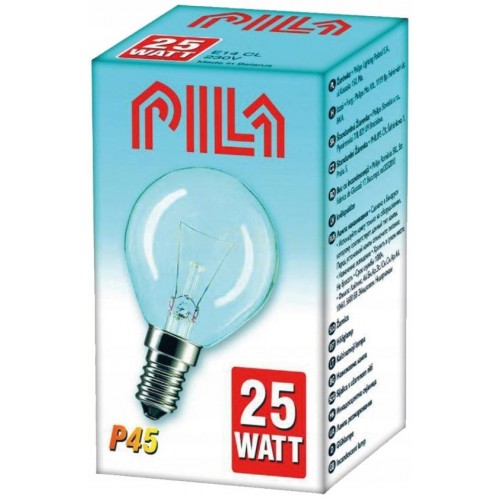 Żarówka tradycyjna E14 25W 215lm 2700K ciepła 230V P45